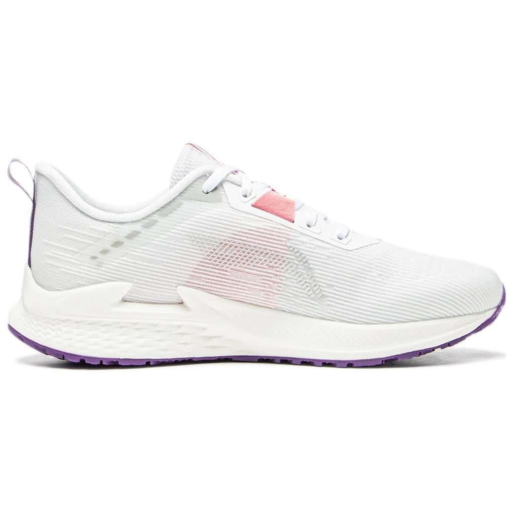 Li-Ning Comfortable Versatile Non-Slip Wear-Resistant Breathable Low-Top Casual Running Shoes Women Sneaker White Purple ARBU006-1