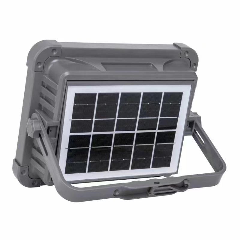 Solar-Powered Portable Floodlight for Outdoor Camping and Emergency Lighting