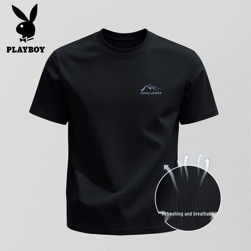 PLAYBOY Мужская быстросохнущая футболка из ледяного шелка