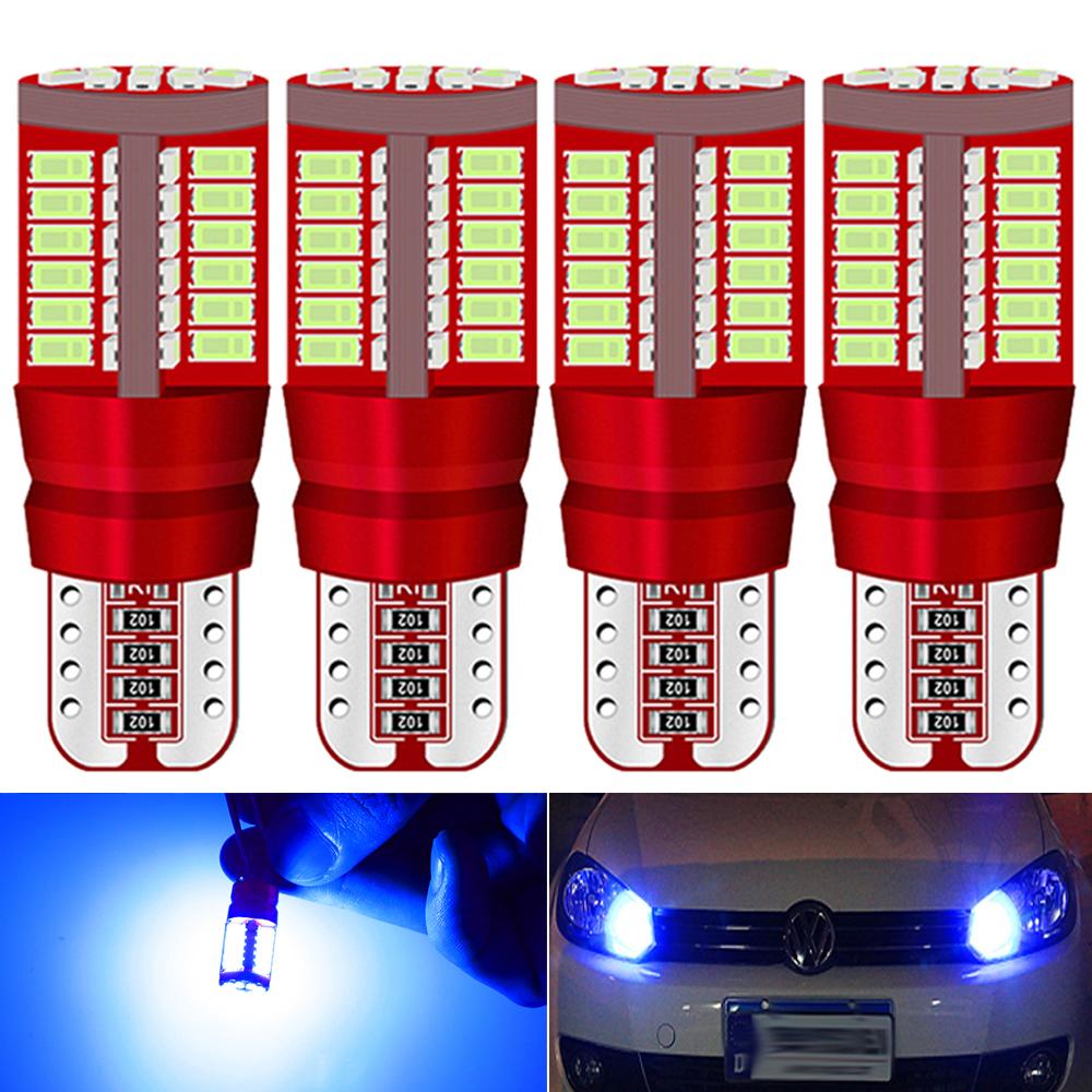 4x T10 LED W5W Canbus Light Bulb Car Clearance Interior Reading Parking Lights Dome Lamp White Blue Red amber ice blue No Error Dome Lights 6
