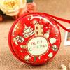 Random Color Creative Christmas Gift Box Coin Purse Cute Portable Iron Cash Box Xmas Gift Case with Zipper