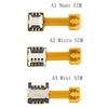 Hybrid Dual Micro Nano Sim Card Adapter Converter Extension Sd Slot Android