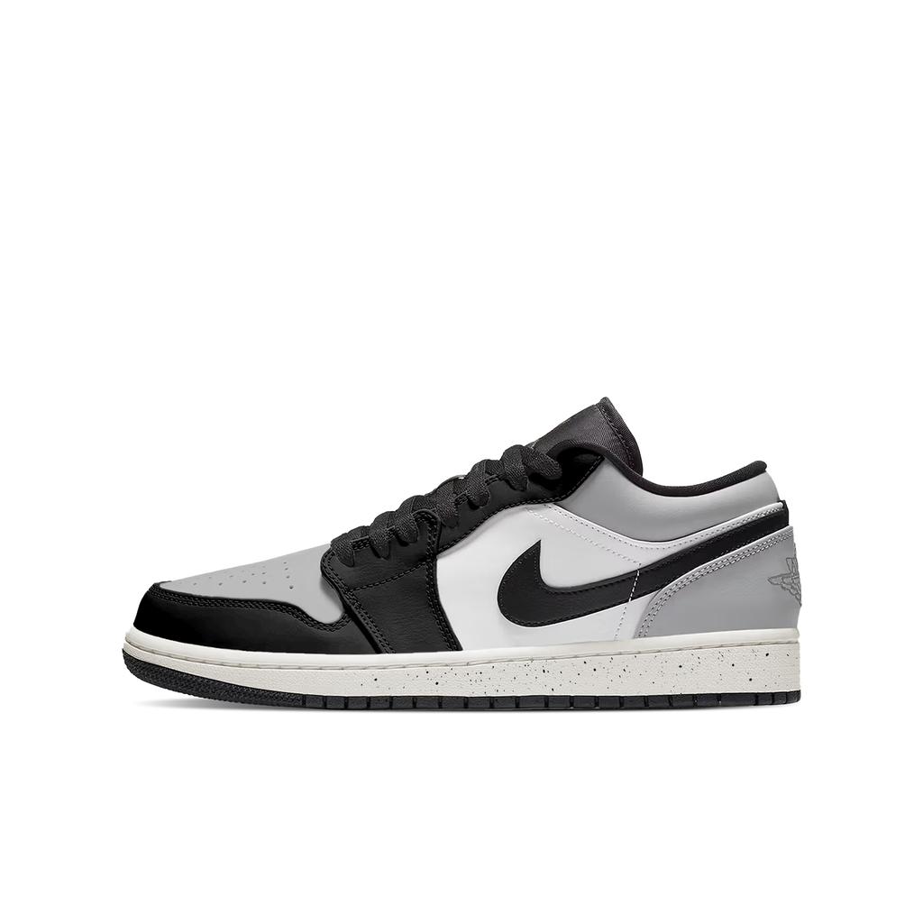 Jordan Air Jordan 1 Low Винтажные Баскетбольные Кроссовки Унисекс Черно-Бело-Серые DC0774-101(Team577-1.0)