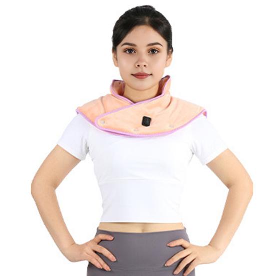 Shoulder Heating Pad for Neck Back Electric Heating Pad Rechargeable Double-Sided Plush Cordless Heated Wrap