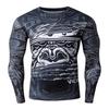 Мужская летняя осенняя повседневная футболка с длинным рукавом и 3D-принтом, черная облегающая мужская футболка с круглым вырезом, футболка с рисунком для фитнеса Hombre Ropa