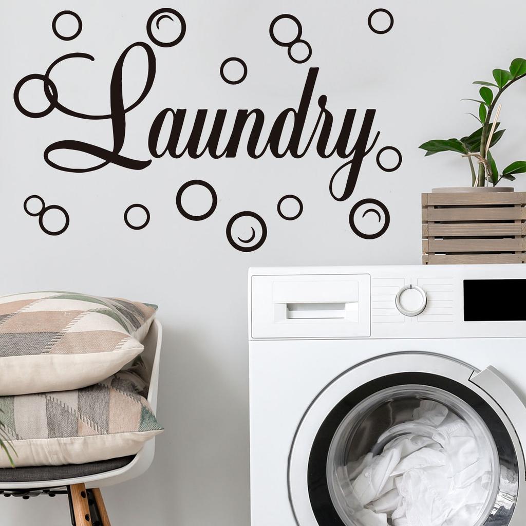 Yy582 Персонализированная и креативная наклейка на стену в виде пузырей с английским алфавитом, декоративная наклейка на стену для прачечной, большое количество можно обсудить