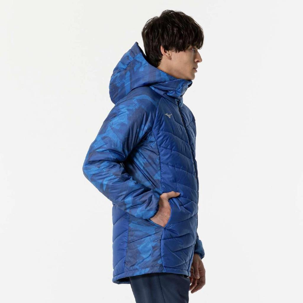 Mizuno Мужское пальто Techfill Breath Thermo Training Classic 32MEB536, средней длины, водоотталкивающее, влагоотводящее, сохраняющее тепло, можно стирать,