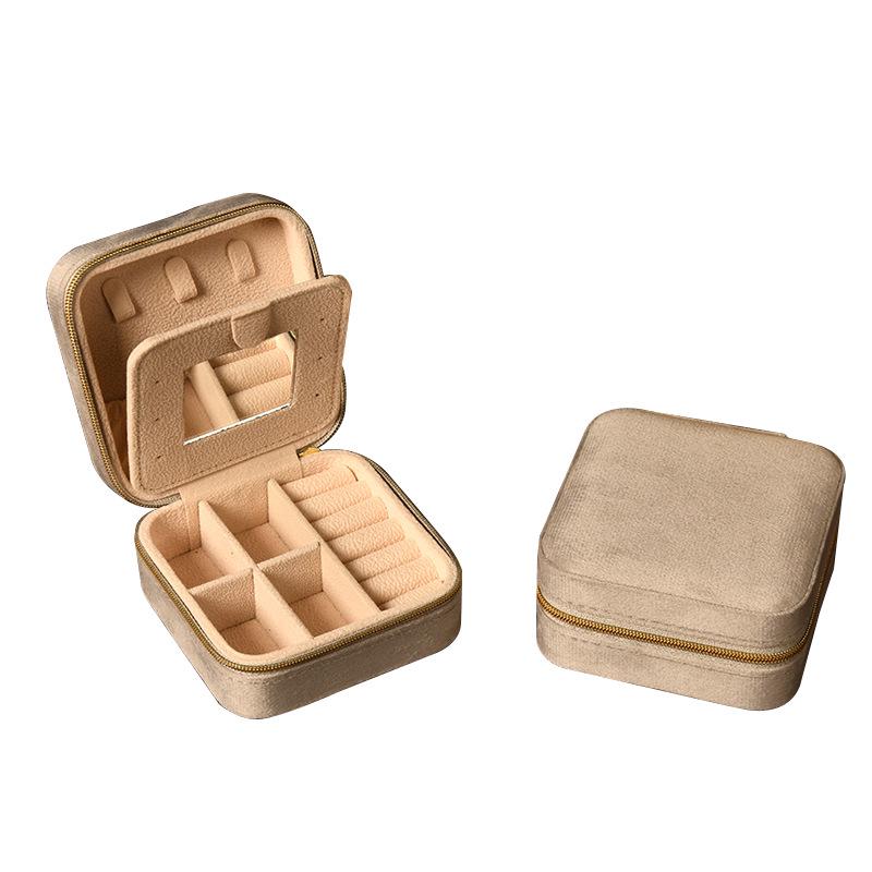 Круглая мини дорожная подарочная шкатулка для украшений: Компактный кейс для хранения колец