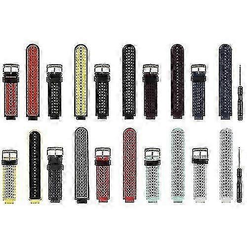 Garmin Forerunner 230 / 235 / 620 / 630 / 735xt Two Tone Silicone Sports Strap Black 1 Piece