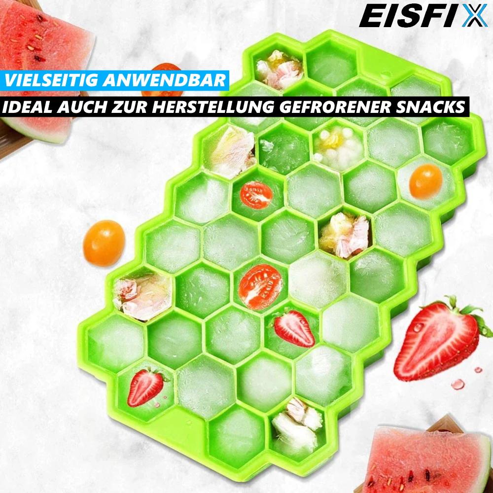 EISFIX 2x Ice Cube Mold Silicone Ice Cube Maker Ice Ball Mold Ice Cube Container