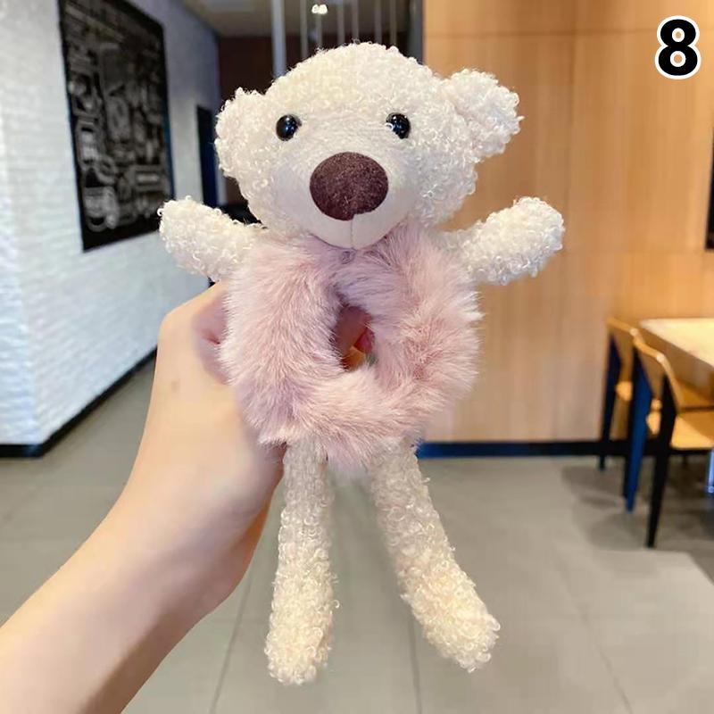 Милый мультяшный медведь-обнимашка, резинка для девочек, плюшевый хвостик, резинка для волос Maruko, эластичное кольцо для волос, головной убор для девочек, детские аксессуары для волос