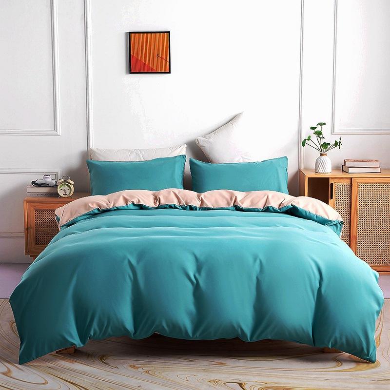 Comforter Set - 3 Pieces Duvet Cover Set Comfy Simple Style Soft Breathable Textured Durable Feel Bedding for All Seasons No Bed Sheet