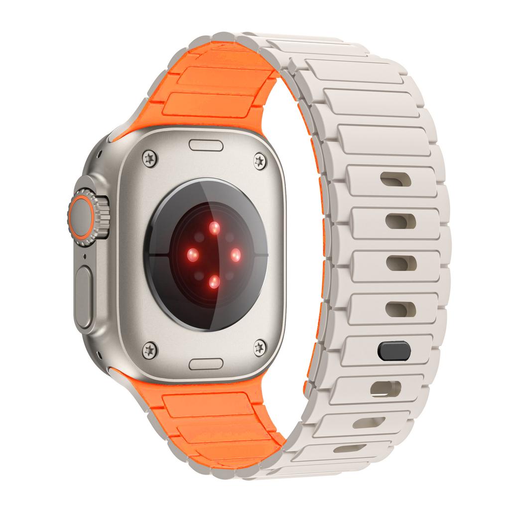 Магнитный ремешок-петля для Apple Watch 45мм 44мм 40мм 41мм 46мм Силиконовый браслет для iWatch Серии 10 9 8 7 6 5 se Ultra 2 ремешок 49мм