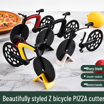 Велосипедный двойной колесный нож для пиццы из нержавеющей стали