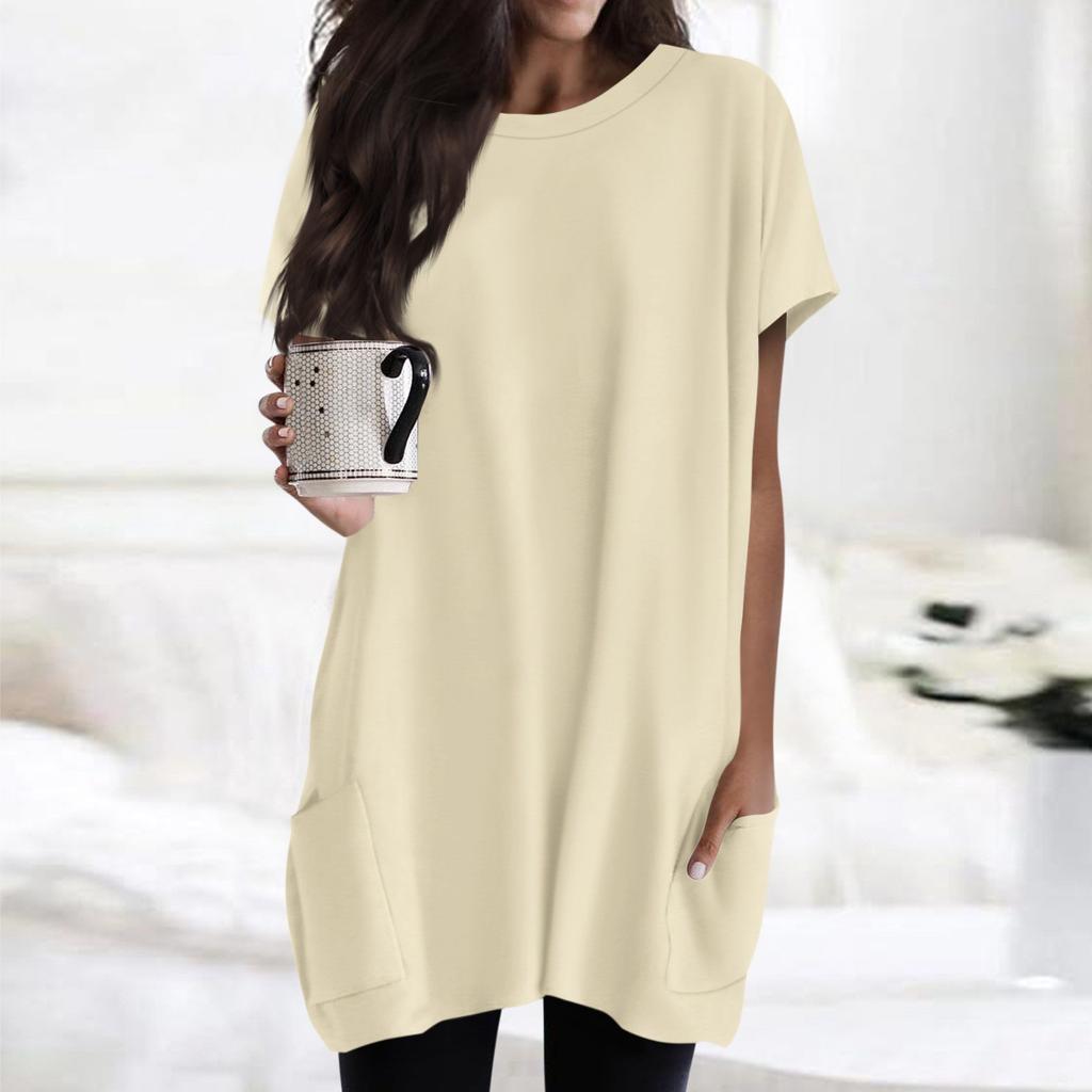 Женская футболка с круглым вырезом, короткими рукавами и карманным принтом, топы стандартной посадки