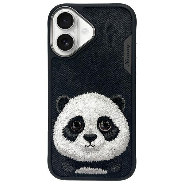 Etui do iPhone 16 Nimmy Big Eyed Pet 2.0 Panda Czarne