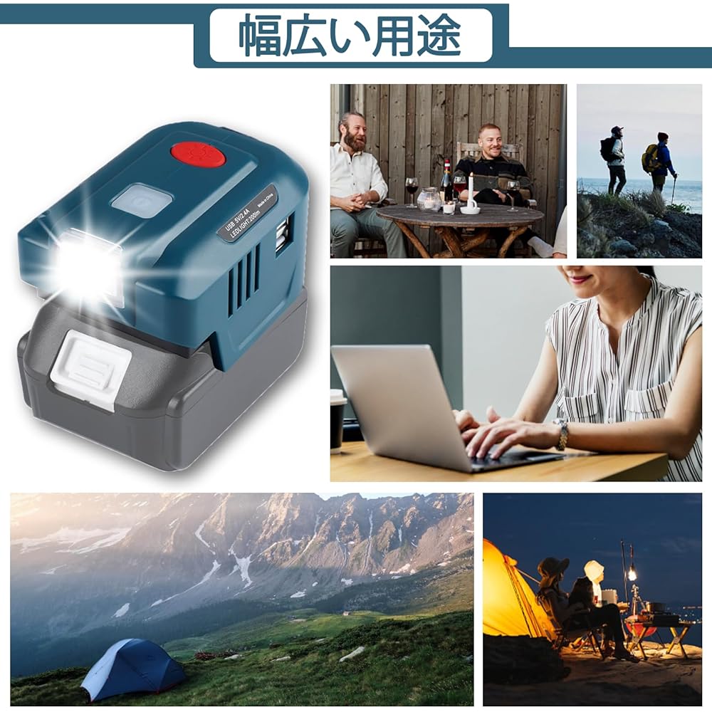 UNIKI 150 Вт Инвертор от аккумулятора Makita с DC 18 В на AC 110-120 В, розетка AC, двойной USB-выход и светодиодный фонарь 200 лм, совместим с аккумуляторами Makita 18 В Lithium