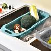 Kitchen Utensil Drainer Retractable Drain Basket Over-the-sink Multifunction Food Grade Extendable Fruit Vegetable Durable Sink Washing Colander