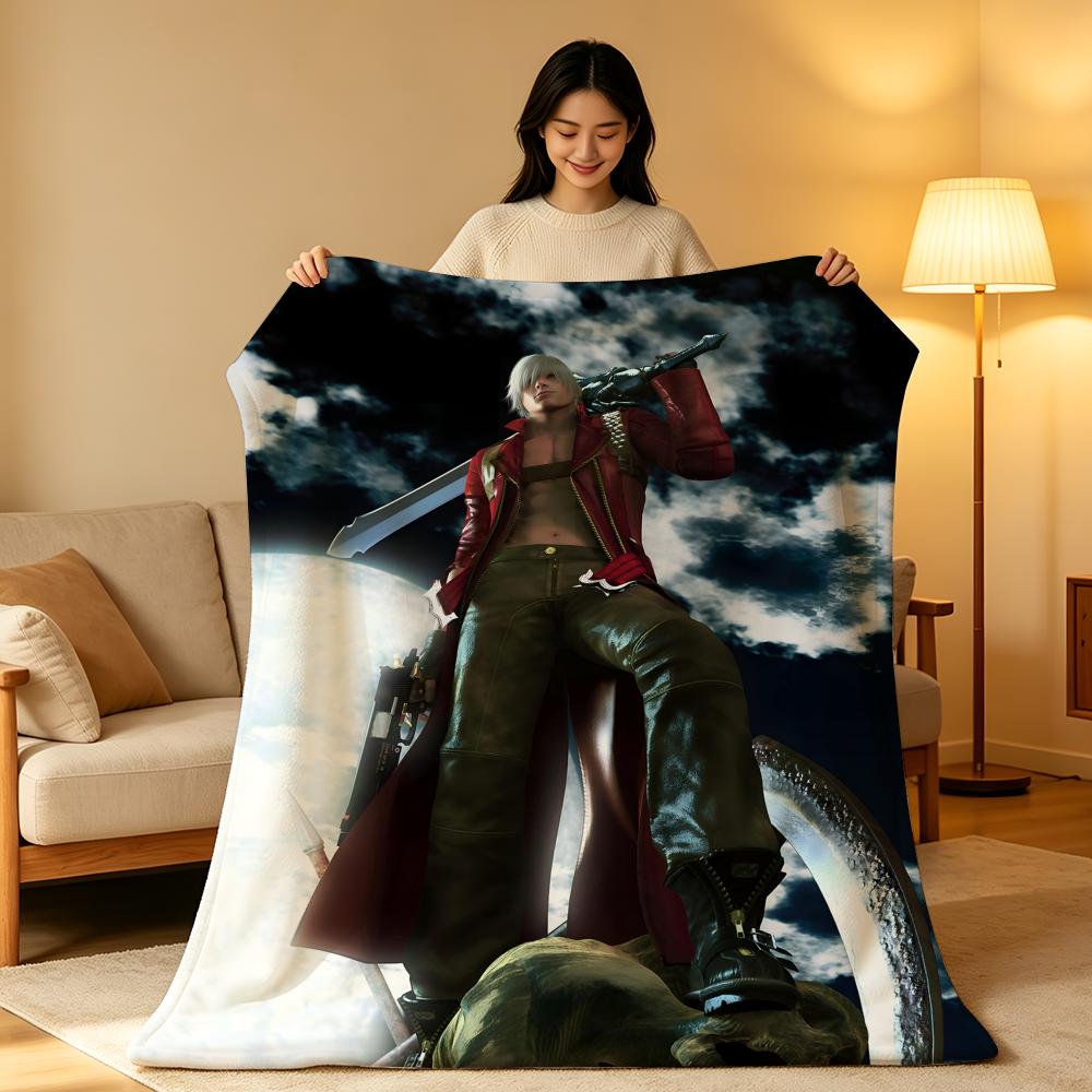 Игровое одеяло D-Devil M-May C-Cry Throw из высокоплотного короткого плюша, мягкое, приятное для кожи, для дивана, для сна, в комнате с кондиционером