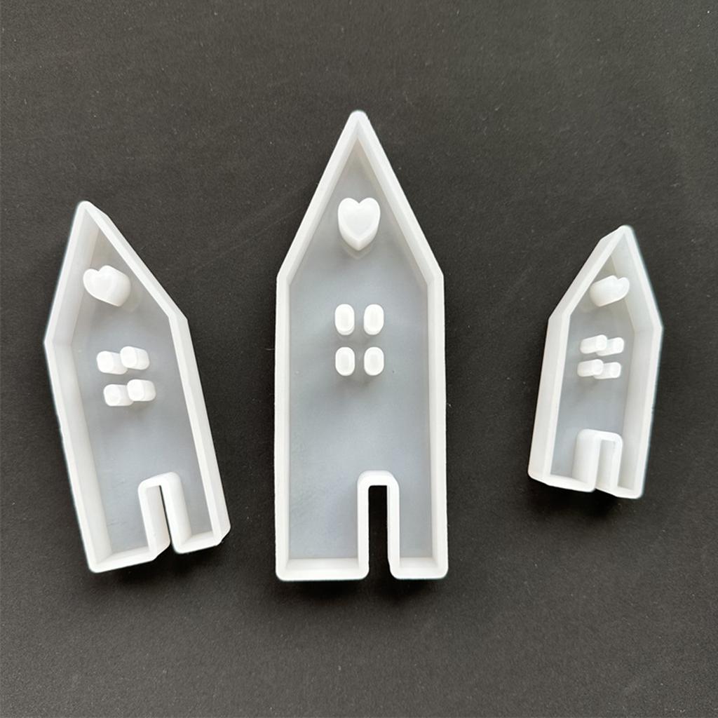 Heart House Silicone Mold Light Heart Houses Concrete Mould Exploy Resin Casting Molds Home Decorations DIY Pottery Mold