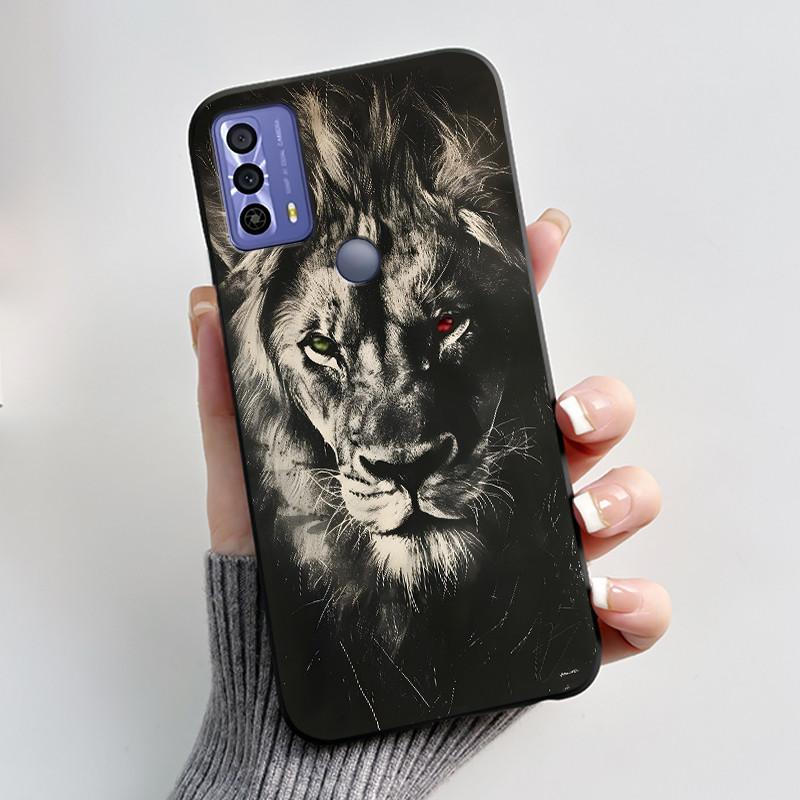 New Design Case For TCL 20B (6159K) Fashionable Black Love Pattern Shockproof Protective Cover Soft Silicone Black Case