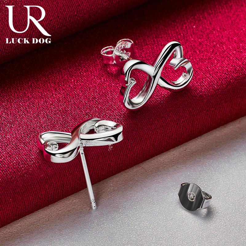 Серьги для пирсинга в форме сердца из стерлингового серебра 925 пробы. Модные свадебные украшения.