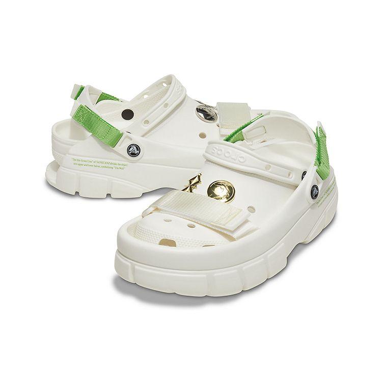 Sankuanz x Crocs Клоги Белые Зеленые Унисекс Кроссовки 206900-100