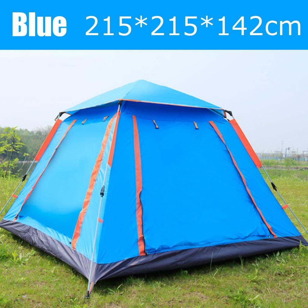 Большая палатка на 3-6 человек, быстрая установка, семейная палатка, водонепроницаемая уличная водонепроницаемая складная палатка для кемпинга и пешего туризма, двухслойные семейные палатки