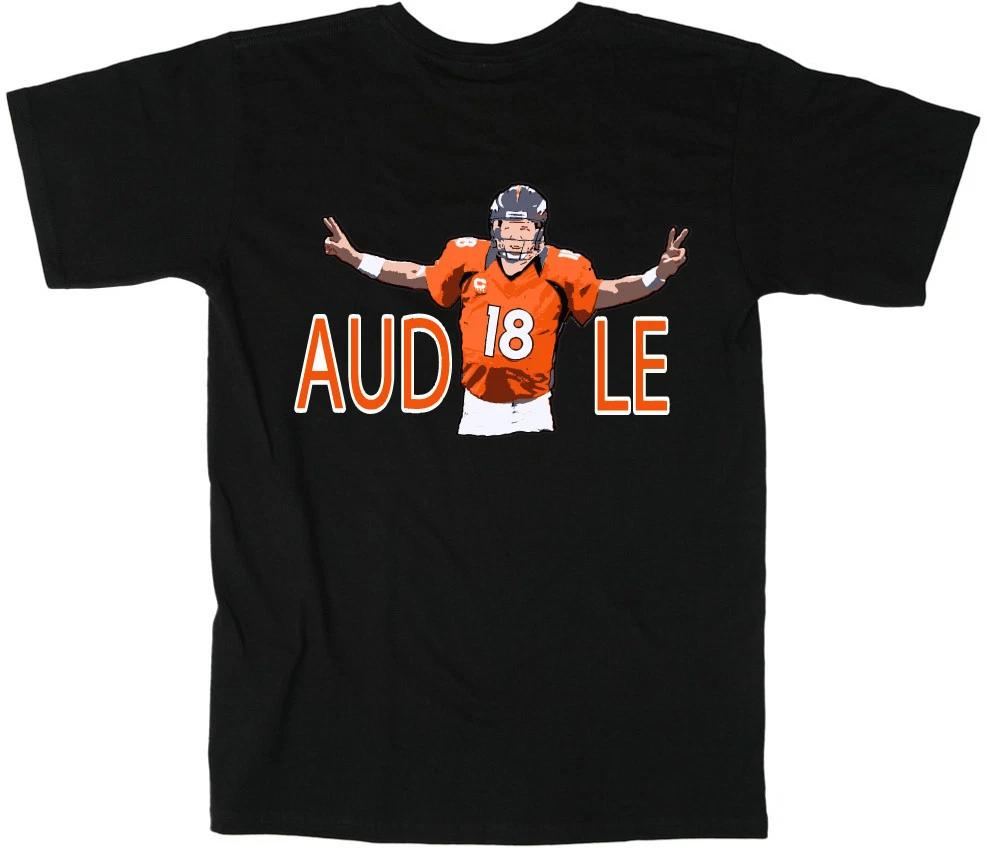 Peyton Manning Denver Broncos "Audible" Jersey T-shirt Shirt BLACK