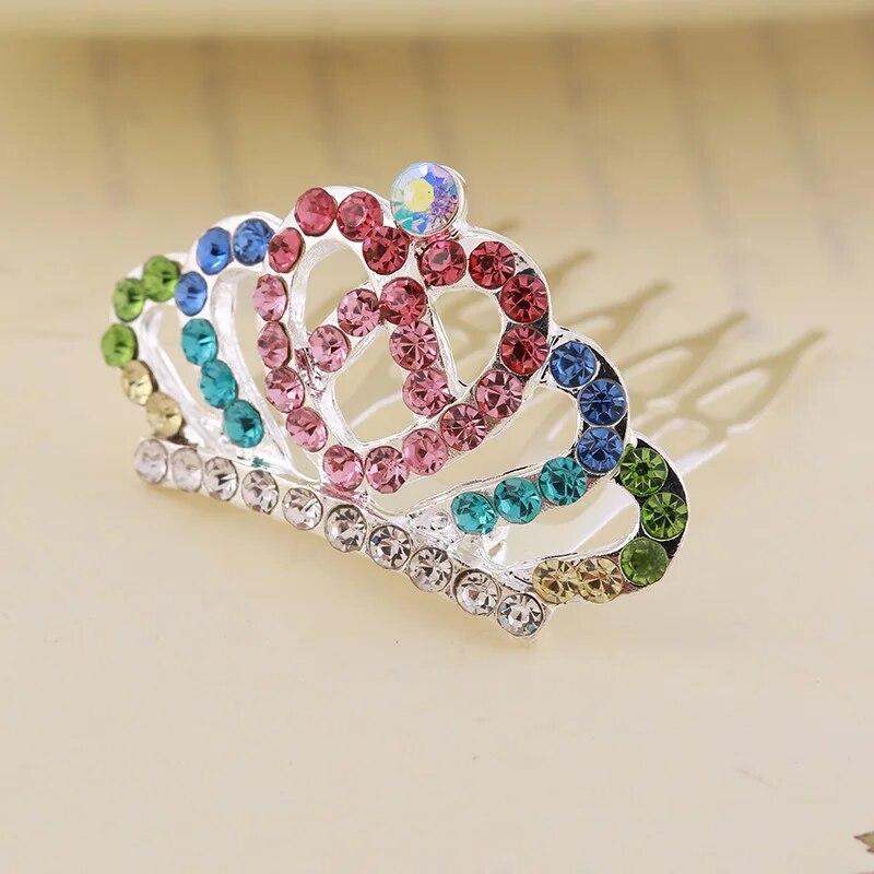 Детские блестящие диадемы с 3D короной, повязки для волос для девочек, сверкающие праздничные заколки принцессы для волос, головные уборы для девочек, детские аксессуары для волос