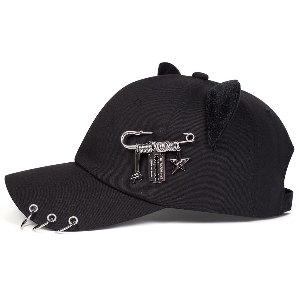 Five Blade Wrench Star Pointed Cat Ear Baseball Cap Women Cute Outdoor Travel Hat Fashion Hiphop Hats Outdoor Sun Protection Versatile Caps