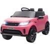 Land Rover Discovery Licensed 12V Kids Electric Car with Remote, 4 Wheel Suspension, Slow Start, Lights, Music, Pink