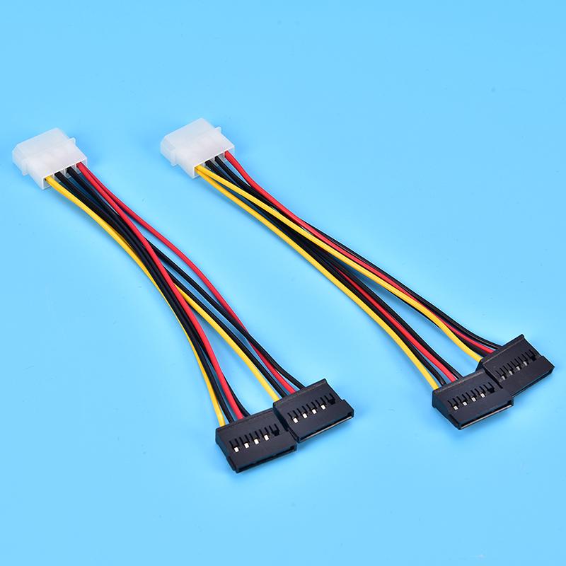 Serial Port Power Cord One-To-Two Power Cord D-Type 4Pin To Two 15Pin Large 4Pin To Sata Power Cord
