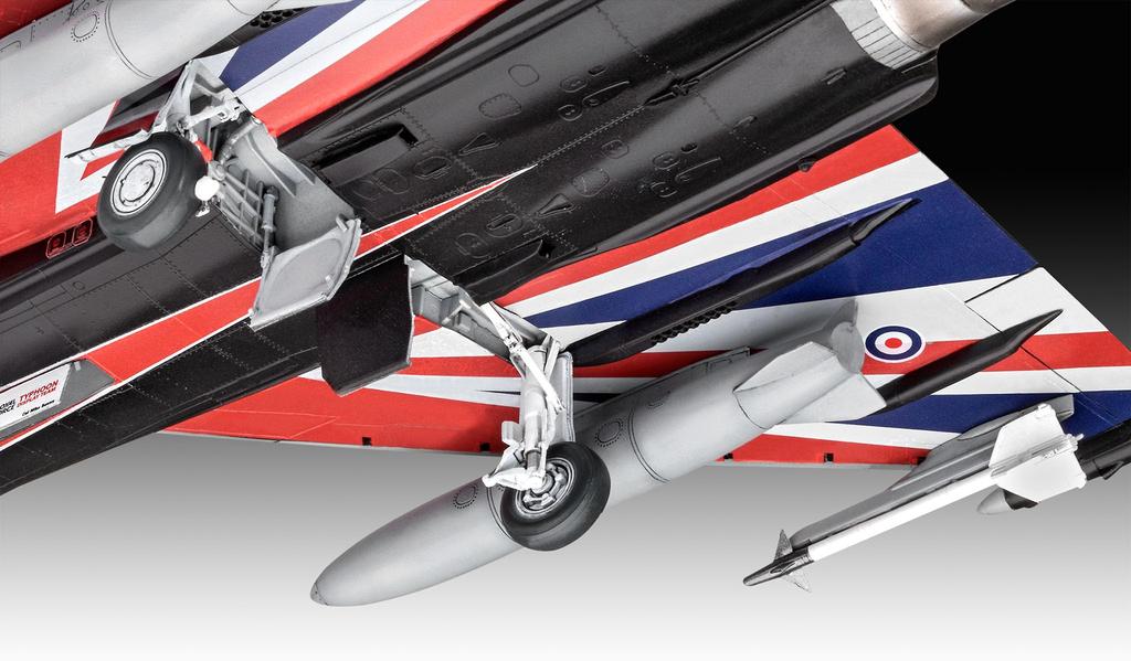 German Revell Scale Royal Air Force Eurofighter Typhoon Blackjack Plastic Model Kit 03820 1/48 (Molded Color)