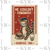 Домашние животные Черный кот Салфетка Повседневная Книга Животное Обезьяна Пьющий Жестяная Железная Картина Ванная Спальня Гостиная Металлическая Табличка Настенный Декор