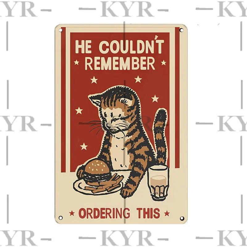 Домашние животные Черный кот Салфетка Повседневная Книга Животное Обезьяна Пьющий Жестяная Железная Картина Ванная Спальня Гостиная Металлическая Табличка Настенный Декор