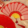 Tassel Fan Shape Red Envelope 6/10 Slots Blessing Pockets New Year Money Pocket  Celebration Party
