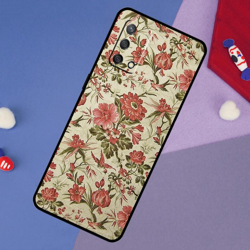 Floral Chic Roses Tulips Garden Case For Oppo A60 A80 A40 A6 A5 Pro A15 A16 A17 A57 A94 A74 A54 A76 A96 A18 A38 A58 A78 A98