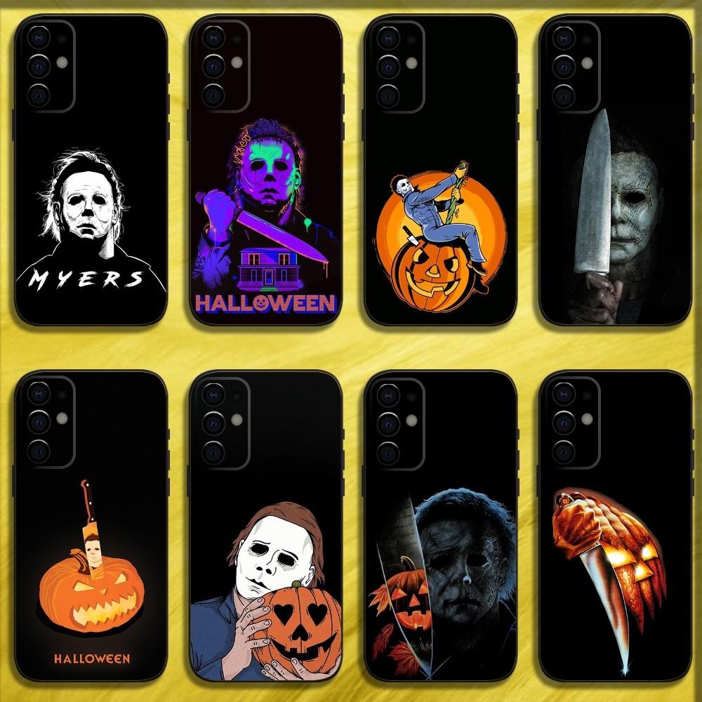Чехол для телефона Хэллоуин М-Майкл Майерс для Samsung S24,S21,S22,S23,S30,Ultra,S20,Plus,Fe,Lite,Note,10,9,5G Черный Мягкий