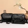 Large-capacity Middle-aged Mother Bag Soft Leather Fashion Shoulder Bag Retro Small Square Bag