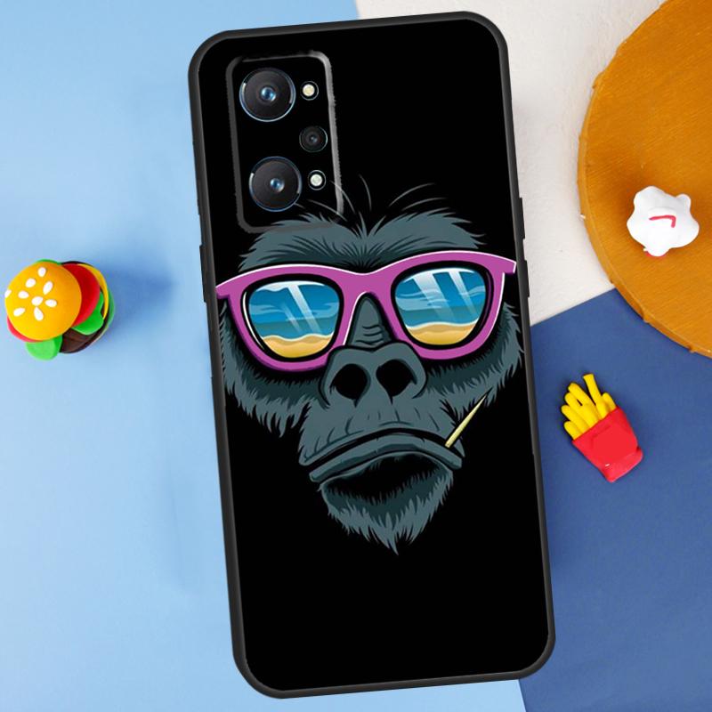 Мультяшная обезьянка для чехла Realme GT7 Pro GT 6T 6 5 C67 C61 C55 C53 C51 C21Y C25S C75 10 11 12 13 14 Pro Plus