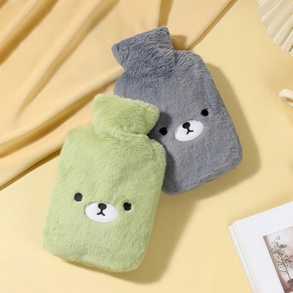 500ml Period Hot Water Bag Soft Plush Hand Feet Warmer Bag Warm Water Bag  For Period Pain Relief