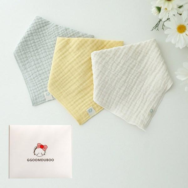 Тройной марлевый шарф Dream Tofu, нагрудник, подарочный набор из 3 предметов + упаковочный футляр, корейские детские товары