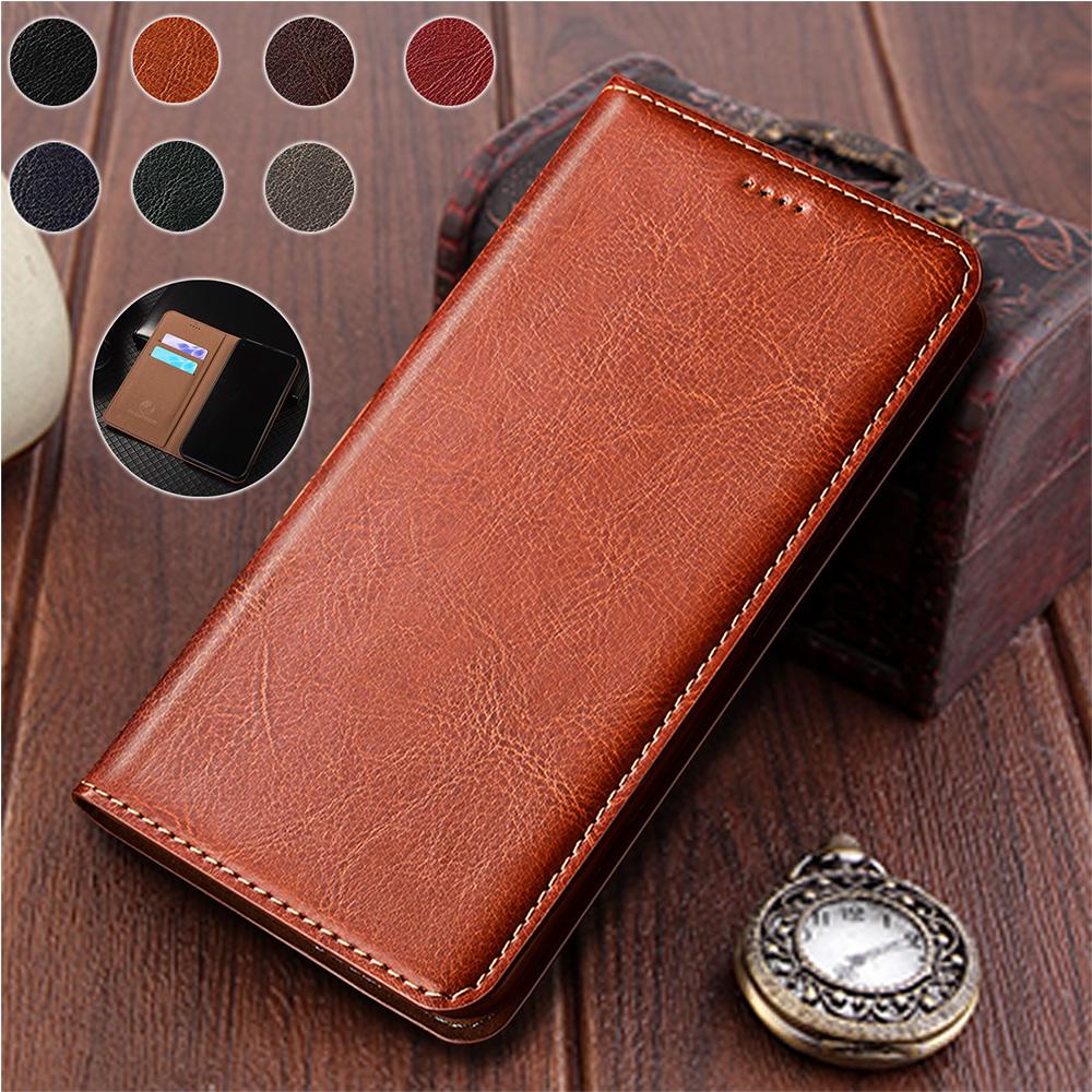 Crazy Horse Genuine Leather Flip Case for Samsung Galaxy A06 A16 A26 A36 A56 A07 A17 A37 5G Phone Cover Card Cases Scratch Proof