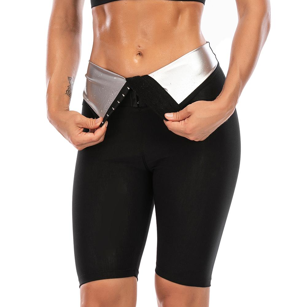 Sauna Shorts for Women Sweat Sauna Pants High Waisted Slimming Shorts Compression Thermo Capris Leggings Workout Body Shaper Thigh Slimmer Shapewear
