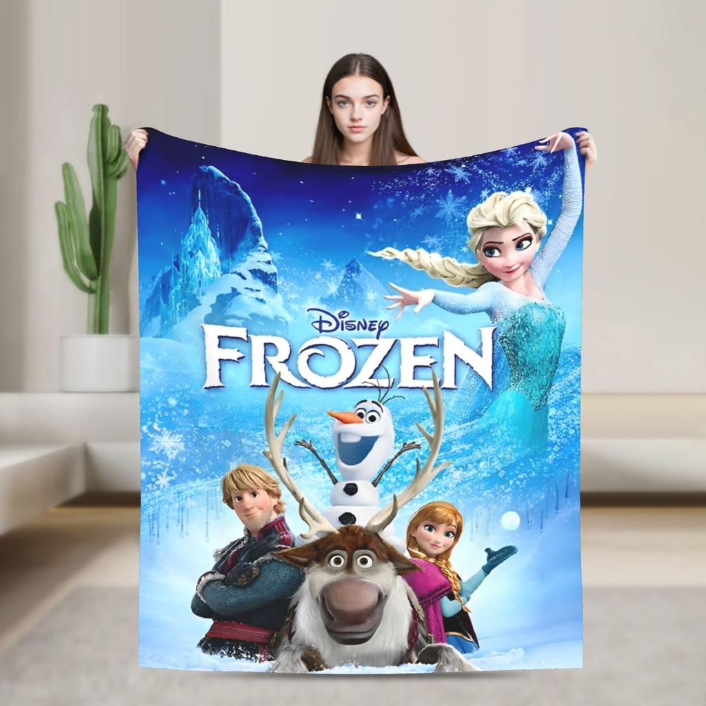 Warm Soft Blanket Travel Office Frozen Olaf Cartoon  Bedding Throws  Flannel Bedspread For Bedroom Aesthetic Sofa Bed Cover