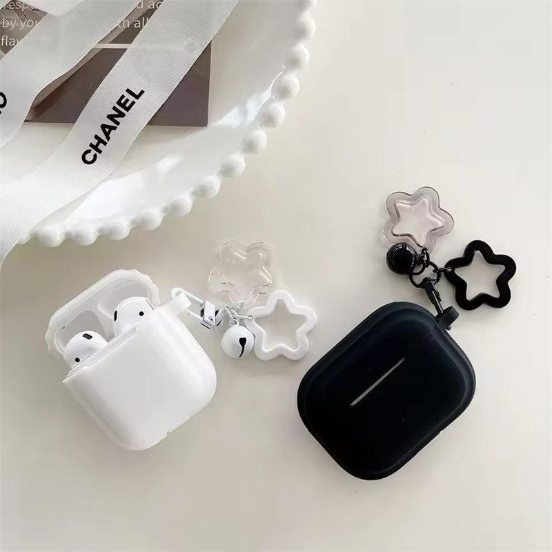 Простой черный белый силиконовый чехол для Airpods Pro беспроводной Bluetooth наушники защитный чехол для Airpods 4 3 2 1 Pro2 мягкий чехол