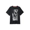 Футболка Rise 365 Run Energy Printed Quick-Dry Straight-Cut с круглым вырезом и коротким рукавом SS24 Regular Shoulder, мужские топы, черный цвет FN3997-010