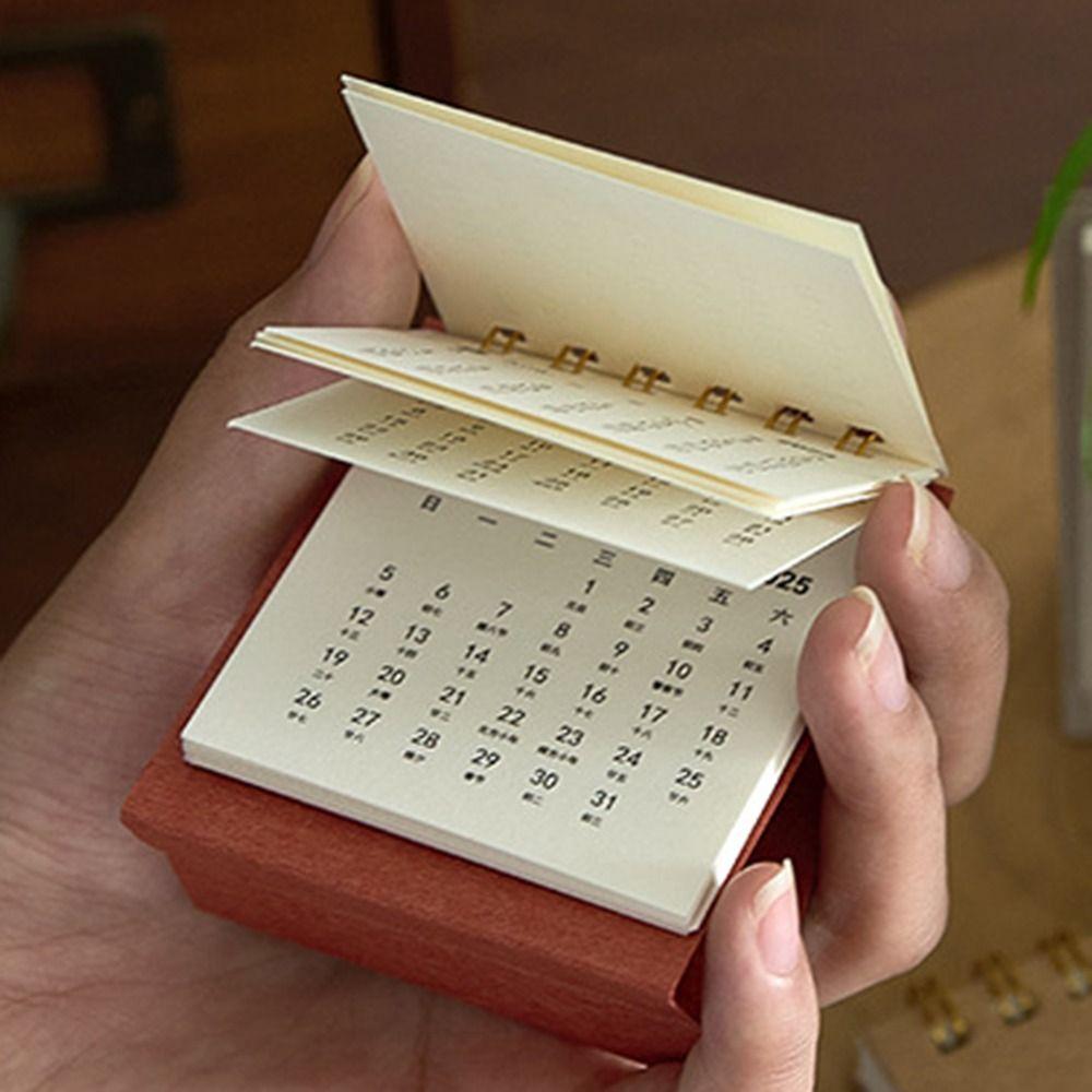 Украшение для дома Мини-календарь Плотная бумага Настольные украшения 2025 Ежедневник