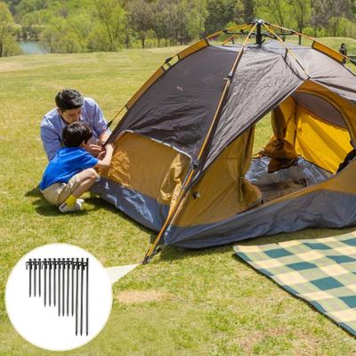 1/4/6 шт. 20/25/30/40 см стальной колышек для палатки сверхпрочный для улицы, пешего туризма, кемпинга, палатки, тента, навеса, ветрозащитный, грунтовый штырь, гвоздь, металлический колышек для палатки